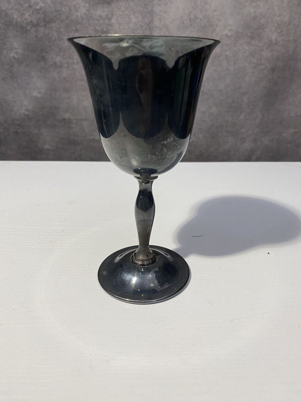 Vintage National Silver Co. Goblet – Silver Plate with Gold Wash Interior
